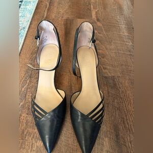 Franco Sarto Black Strappy Heels